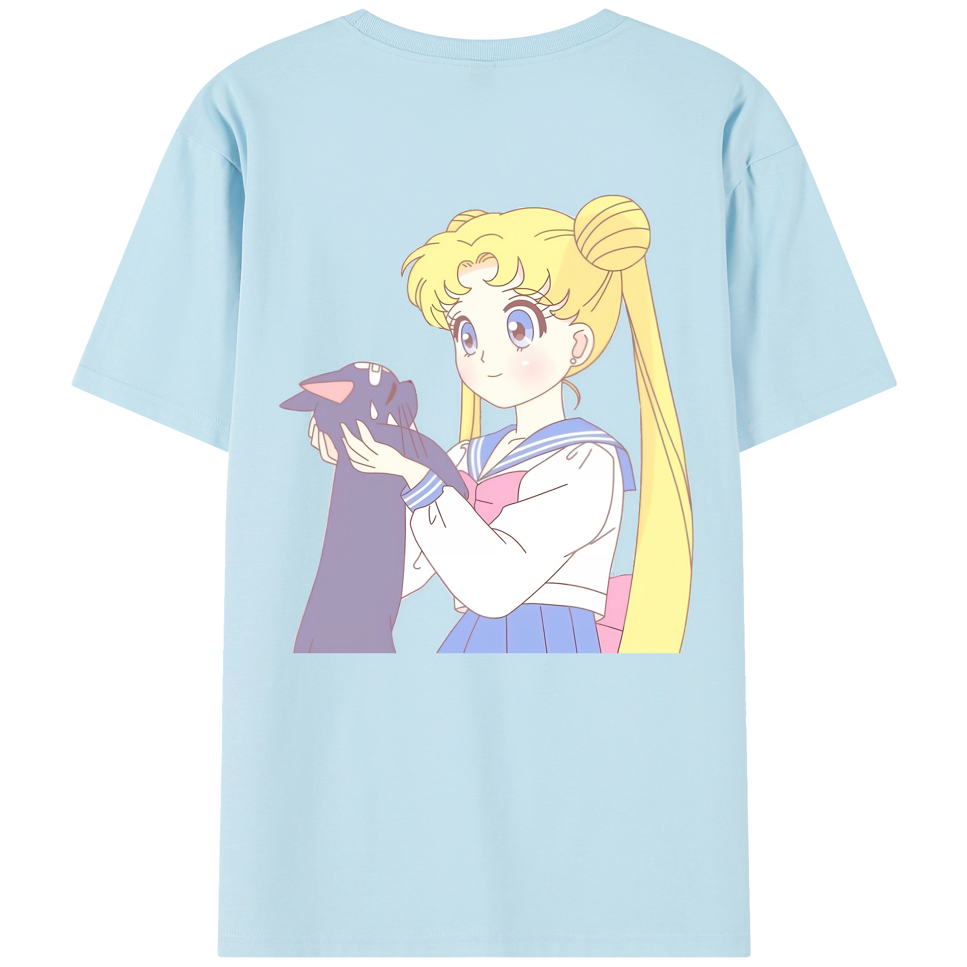 （画像用） 美少女戦士セーラームーン 愛野 美奈子 あいの みなこ Sailor Moon Aino Minako 綿100％半袖Tシャツ（背面プリント）